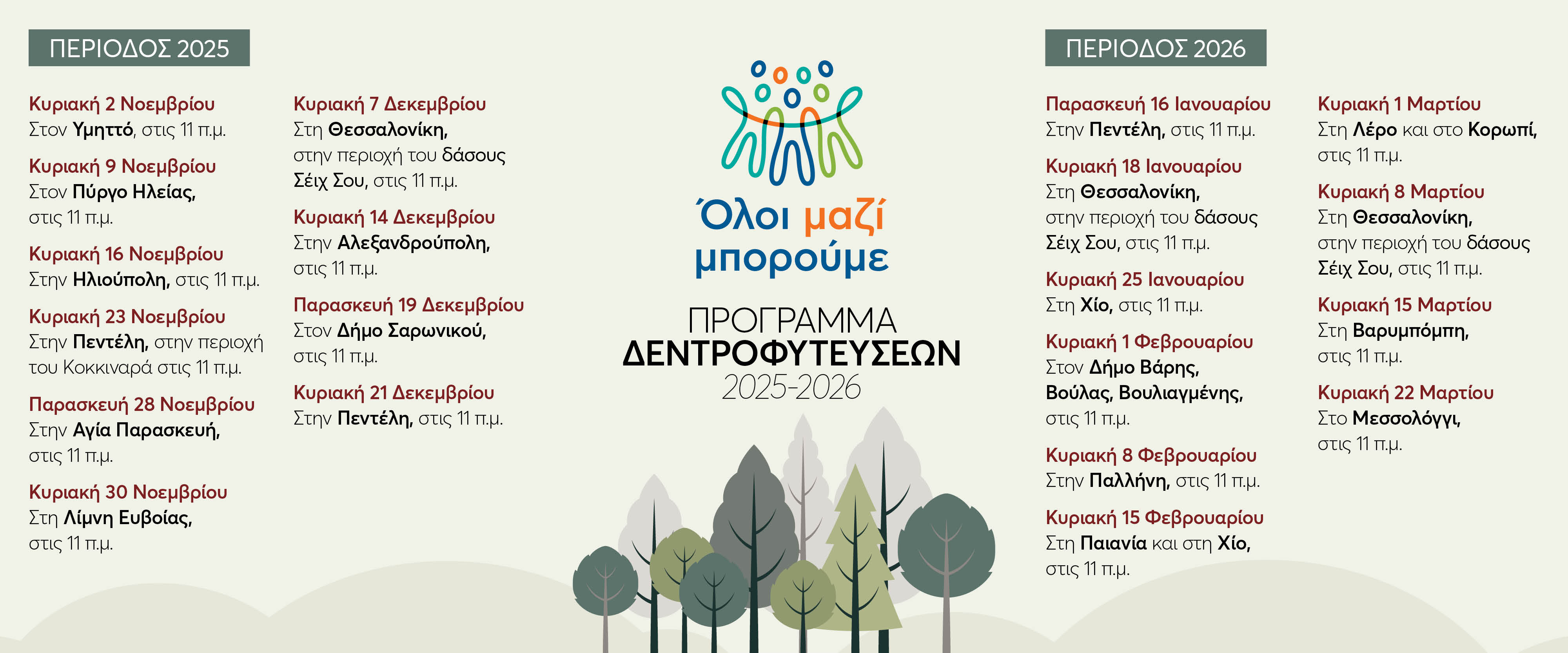 Πρόγραμμα δενδροφυτεύσεων